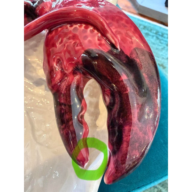 Ceramic Vintage Large Pre-1960's “Agatha Christie” Majolica Lobster Platter For Sale - Image 7 of 15