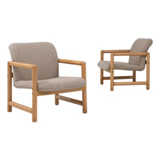 20th Century Czech Upholstered Armchairs - A Pair For Sale
