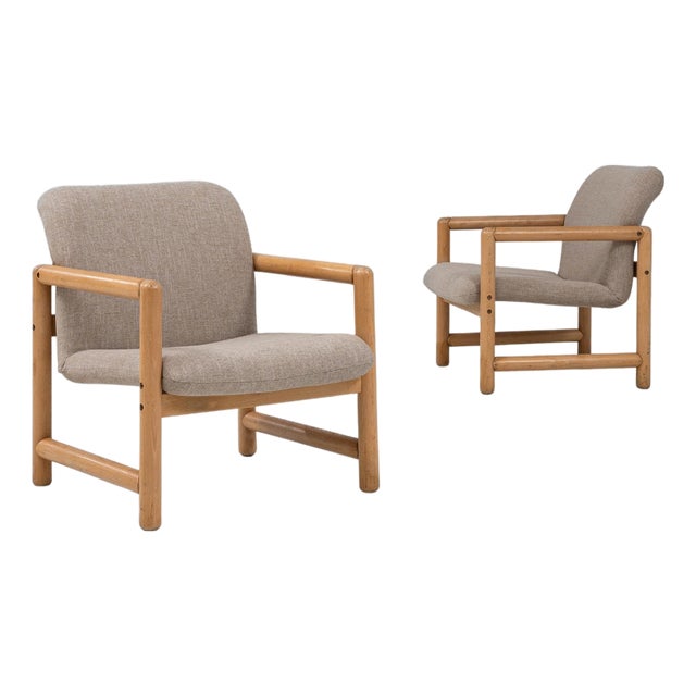 20th Century Czech Upholstered Armchairs - A Pair For Sale