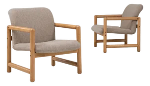 20th Century Czech Upholstered Armchairs - A Pair