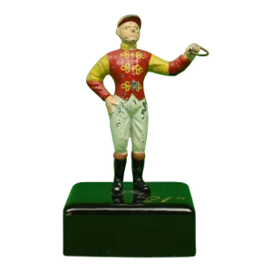 Vintage "21" Club Lead Jockey Paperweight