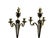 Pair of Antique French Louis XVI Neoclassical Gilt Bronze Ormolu 2 Candelabra Wall Sconces Made in France c1860. Each is...