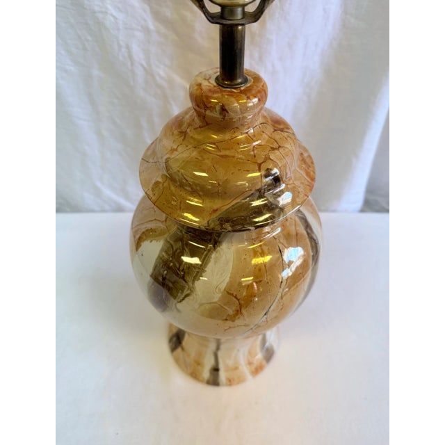 Mid 20th Century Vintage Chinoiserie Luster Glaze Ginger Jar Table Lamp For Sale - Image 5 of 9