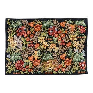 Mid-20th Century Handmade Portuguese Piled Accent Rug For Sale