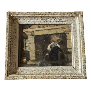Claude Houal, Breton No. 53: Interior, 1950, Watercolor, Framed For Sale