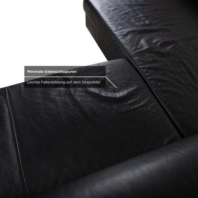Black Loft Leather Corner Sofa in Black by Ewald Schillig For Sale - Image 8 of 18