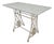 Marble Topped Garden Table on Cast Iron Frame For Sale