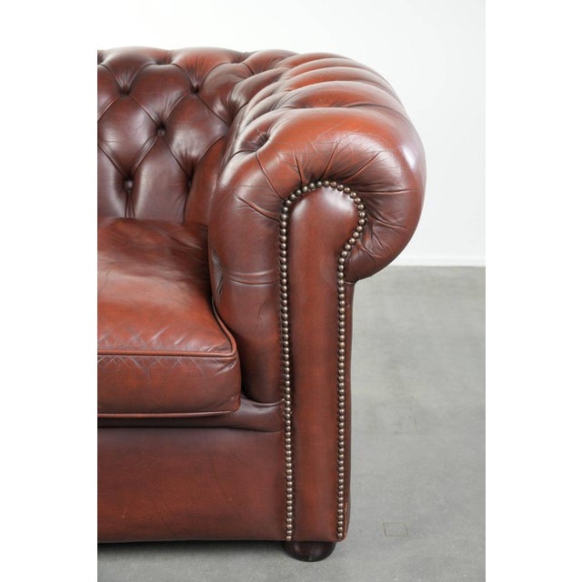Chesterfield Club Chair in Cowhide For Sale - Image 9 of 15