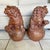 Pair Large 19" Terracotta Foo Dogs Chinese Guardian Lions Vintage Heavy For Sale - Image 9 of 17