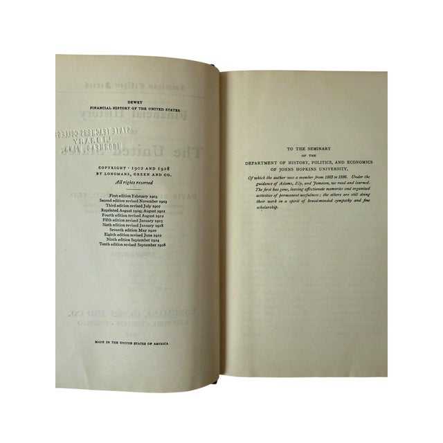 Paper 1928 Financial History of the United States Hardcover Book For Sale - Image 7 of 15
