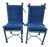 2 Vintage Pompeii Babylon Designer Side Chairs Twisted Aluminum Faux Verdigris For Sale