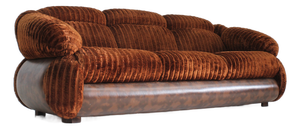 Vintage Italian Three-Seater Sofa in Velvet, 1970s