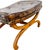 Mid 20th Century Mid 20th Century Curule Bench With Tufted Faux Tortoise Shell Vinyl Seat For Sale - Image 5 of 12