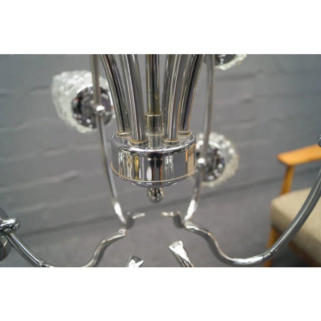 Silver Chrome & Bubble Glass Sputnik Lamp, 1970s For Sale - Image 8 of 10