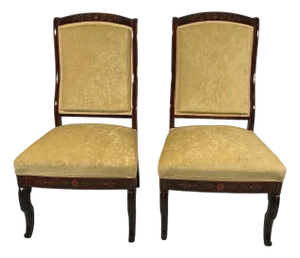 Low French Restoration Chairs, 1840s, Set of 2