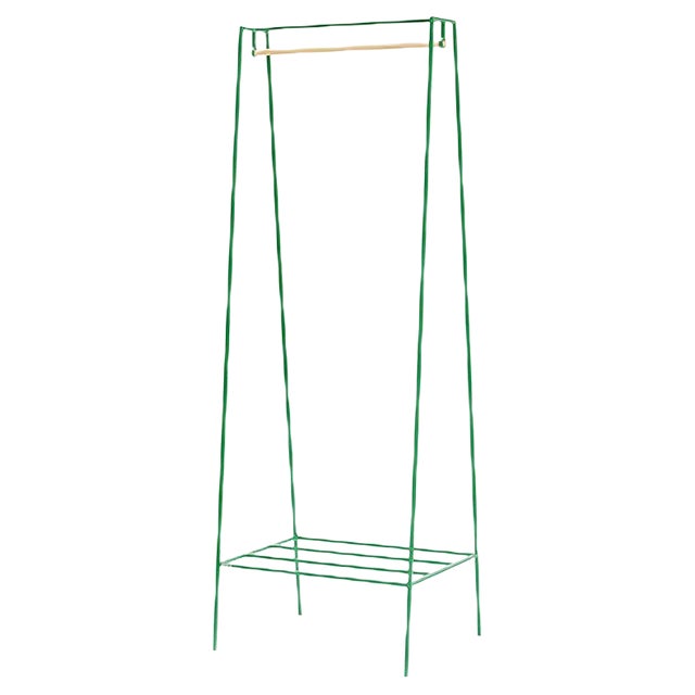 A Clothes Rail in Green with a Pine Pole by &New For Sale