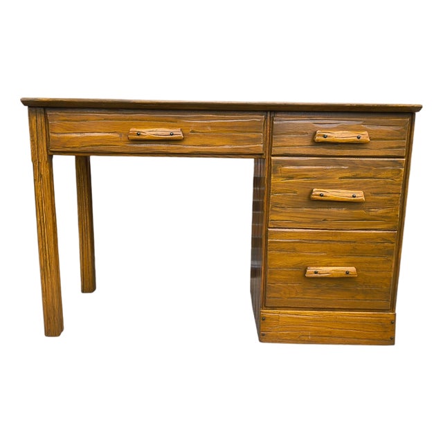 Vintage 1950s Mid-Century A. Brandt Ranch Oak Writing Desk For Sale