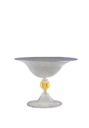 Solid Sphere Golden Stem Glass from Cortella Ballarin Production