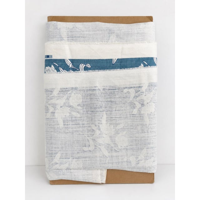 Alice Sergeant "Fleur Sauvage" Hand-Printed Linen Fabric – 4.25 Yards Continuous (4 Yds 9") For Sale - Image 6 of 7