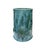1980s Vintage Distressed Marks Turquoise Green Lotus Fishes Ceramic Holder For Sale - Image 5 of 14