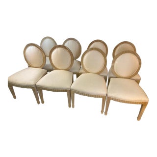 1970s Donghia Art Deco Revival Dining Chairs - Set of 8 For Sale