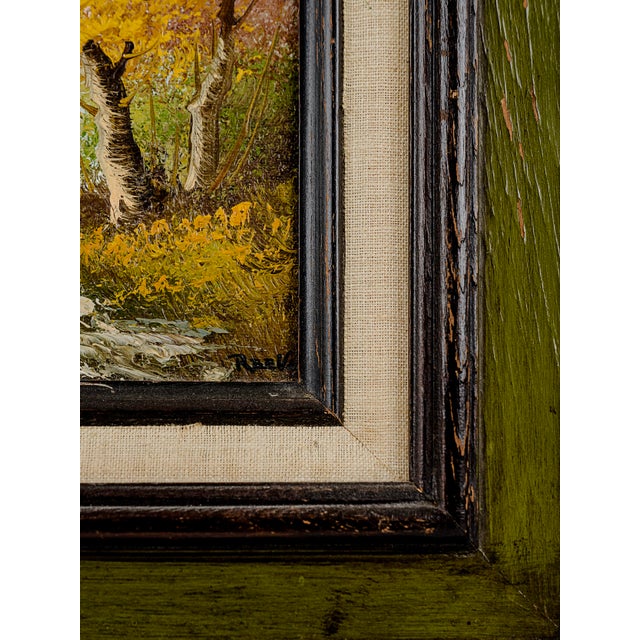 Vintage Mid-Century Oil Painting on Canvas by Artist "Reeves" For Sale - Image 4 of 6