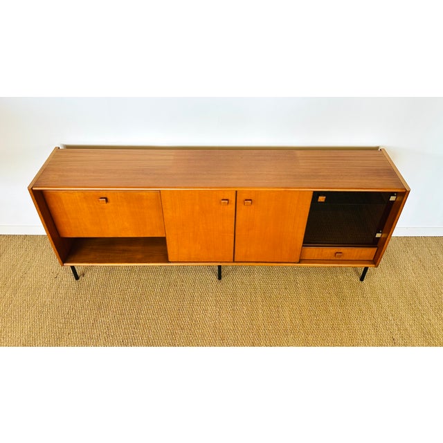 Mid-Century Modern Tall Scandinavian Teak Sideboard, 1960s For Sale - Image 3 of 18