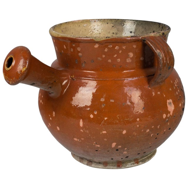 19th Century French Glazed Terracotta Toupin Cooking Pot For Sale - Image 11 of 11