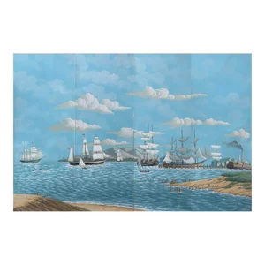 Panoramic Murals Hand Painted Wallpapers on Scenic Paper Panel - 4 Panels