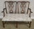 High Quality American Made Solid Mahogany Chippendale Style Settee by Kittinger