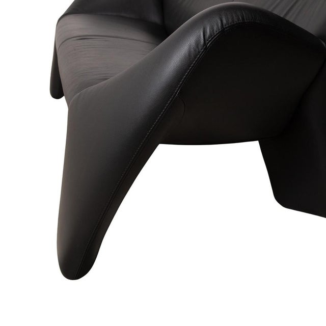 Echnaton 2-Seater Sofa in Black Leather from Leolux For Sale - Image 6 of 14