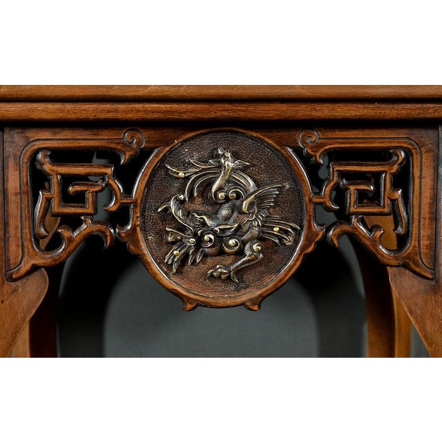 Brown Large Antique Asian Bolster, 1890s For Sale - Image 8 of 18