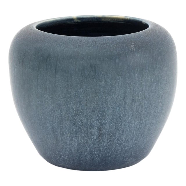 Hampshire Pottery Blue Matte Glazed Vase For Sale