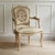 Wood Vintage French Louis XV Style Convertible Armchair For Sale - Image 7 of 16