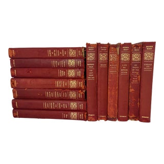 Antique Distressed Leather Book Collection by Author,Henrik Ibsen - 13 Volume Set For Sale