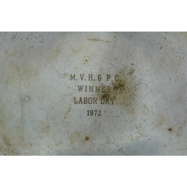 Metal 1972 Miami Valley Hunt & Polo Club Labor Day Winner Trophy Platter Tray For Sale - Image 7 of 10