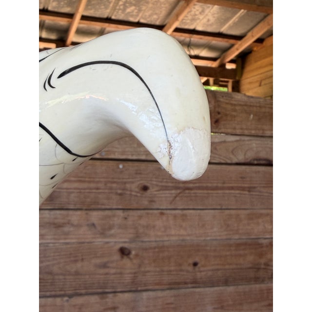 Vintage Hand-Painted Flamingo Sculpture on Metal Legs | Signed Mexican Folk Art For Sale - Image 10 of 12