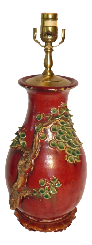 Asian Style Windemere for Lotus Arts Pottery Lamp