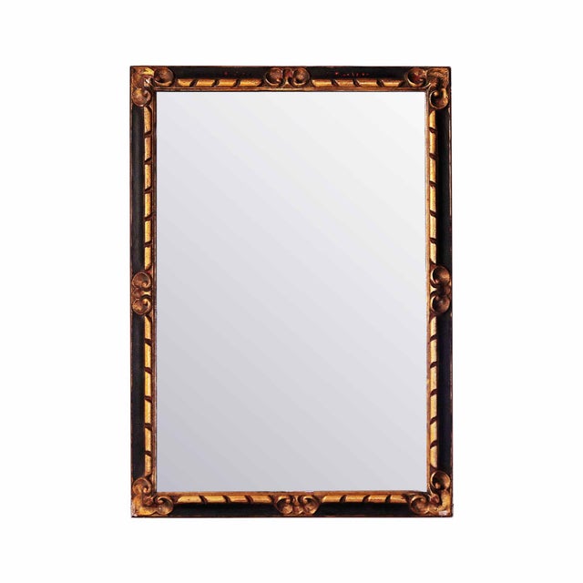 Wood Italian Antique Mirror Carved and Gilt For Sale - Image 7 of 8