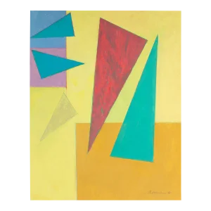 1982 Signed Acrylic on Paper Painting by Walter Stomps