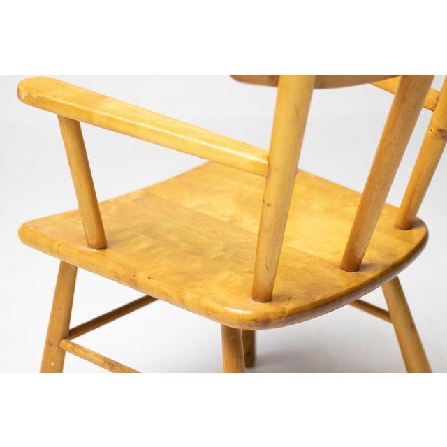 Danish Birch Armchair, 1950s For Sale - Image 9 of 13
