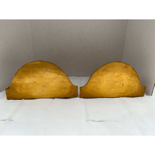 Antique Italian Gilt Wood Wall Brackets a Pair For Sale - Image 10 of 11