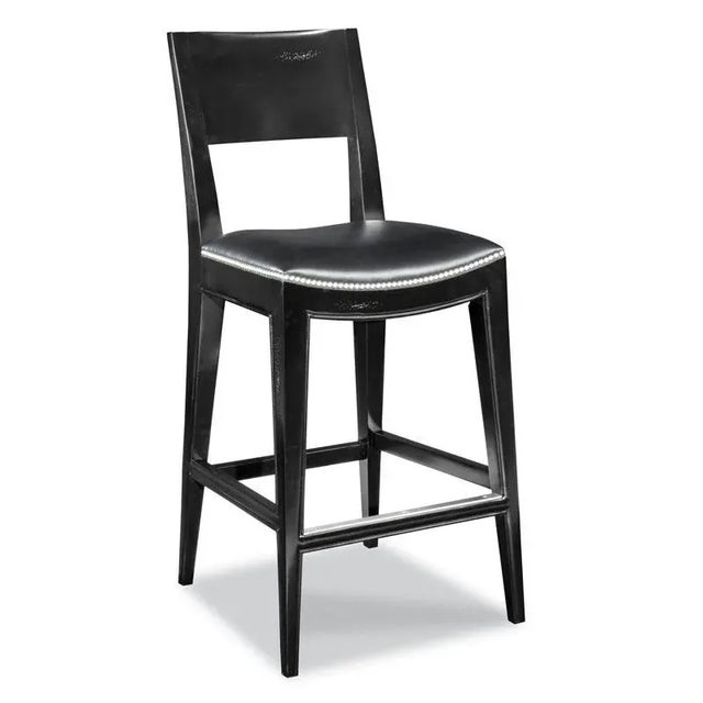 Transitional Cashiers Counter Stool in Black For Sale - Image 3 of 3