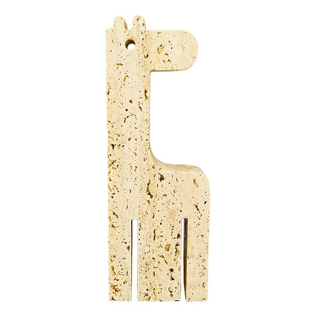 Travertine Giraffe Sculpture by Mari for F.lli Mannelli For Sale