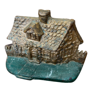 1920s Antique Cast Iron "Cape Cod Cottage" Doorstop