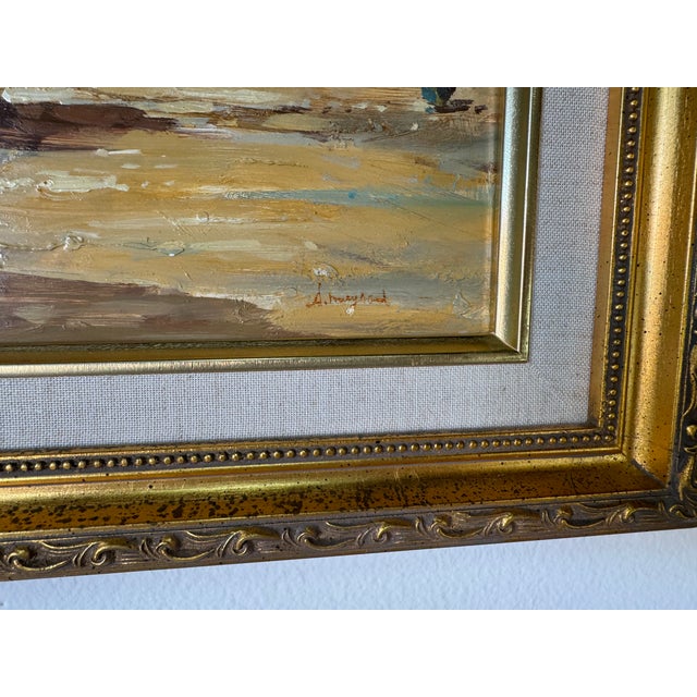 Vintage Parisian Street Scene Oil on Plywood – Framed For Sale - Image 10 of 11