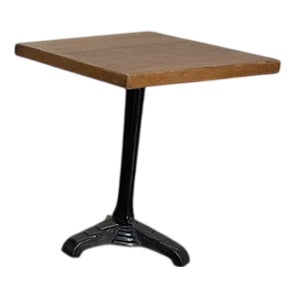 Vintage Art Deco Brasserie Table in Cast Iron and Wood, 1920s For Sale