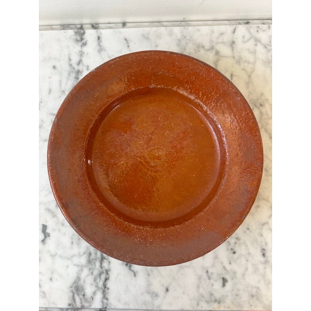 Mexican Set of Two Vintage Terra Cotta Salad Plates - Made in Mexico For Sale - Image 3 of 8