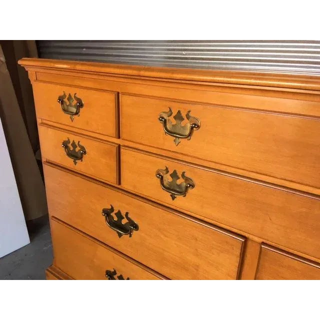 1950s MidCentury Lancaster Maple Dresser & Mirror by Willet Chairish