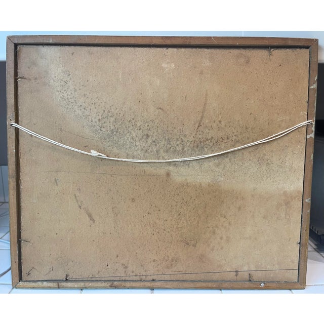 Vintage Mountain Landscape Oil Painting on Board For Sale - Image 11 of 12